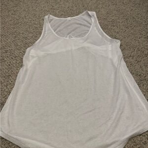 Lululemon Athletica White Tank Top with Moisture-Wicking Fabric